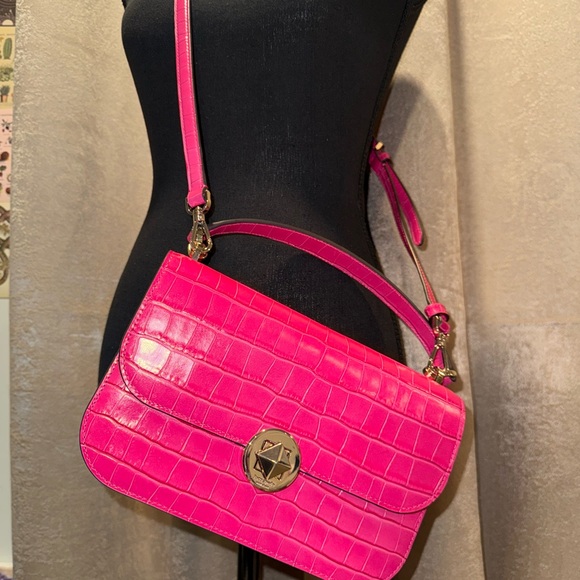 kate spade Handbags - Kate Spade Pink Crocodile Pattern Shoulder Bag